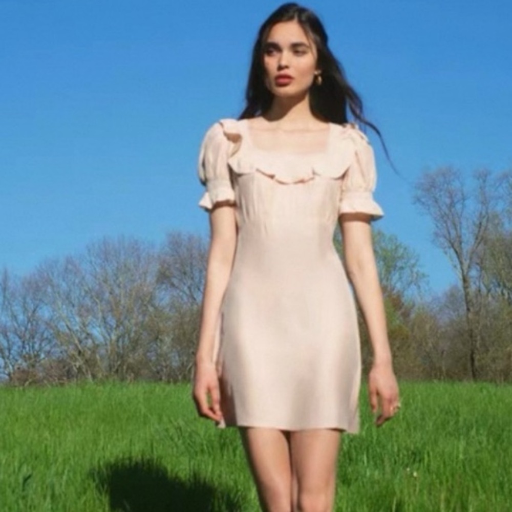 Reformation Frappe Silk Mini Dress